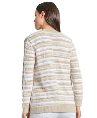 Women's Textured Open-Front Cardigan