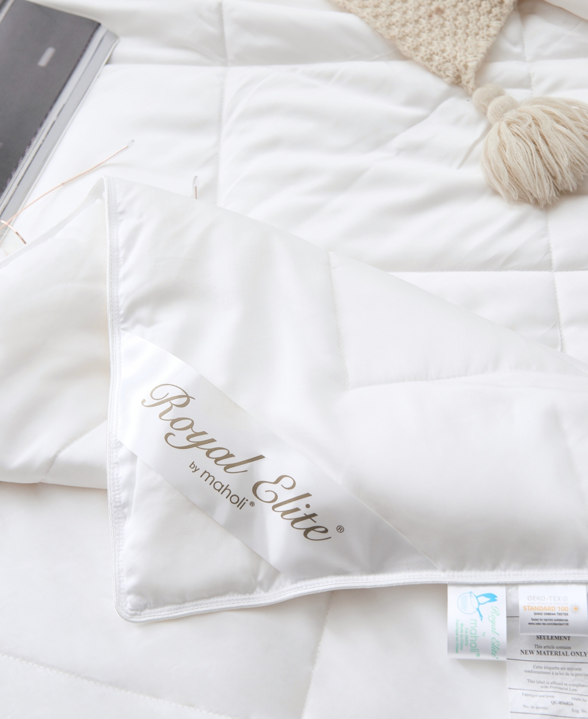 Royal Elite Luxurious Cooling Viscose Comforter, Twin In White
