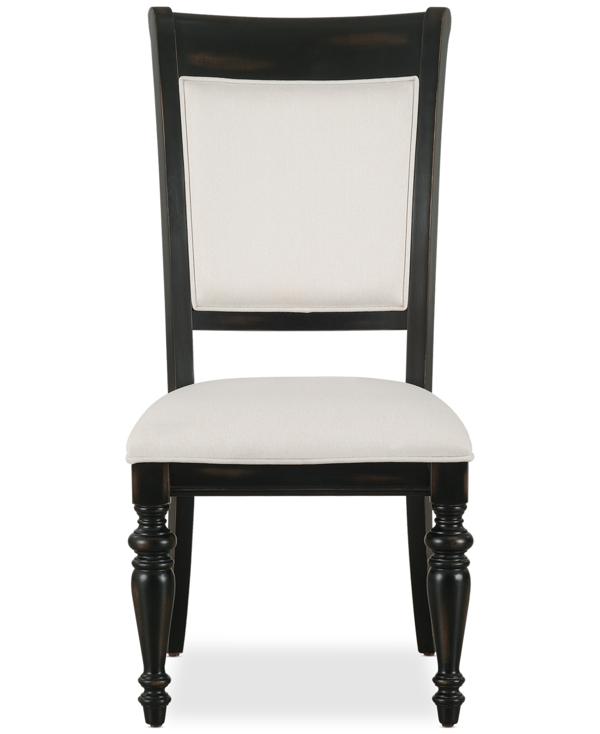 Macy's Daria Upholstered Back Side Chair, Created For  In Black