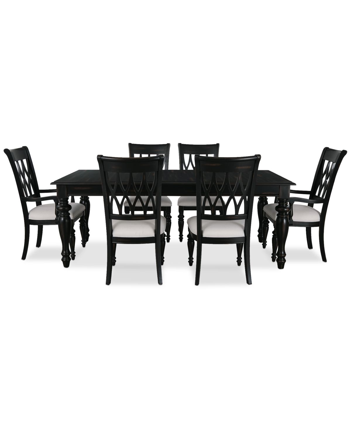 Macy's Daria 7-pc. Dining Set (rectangular Table, 4 Side Chairs & 2 Arm Chairs), Created For