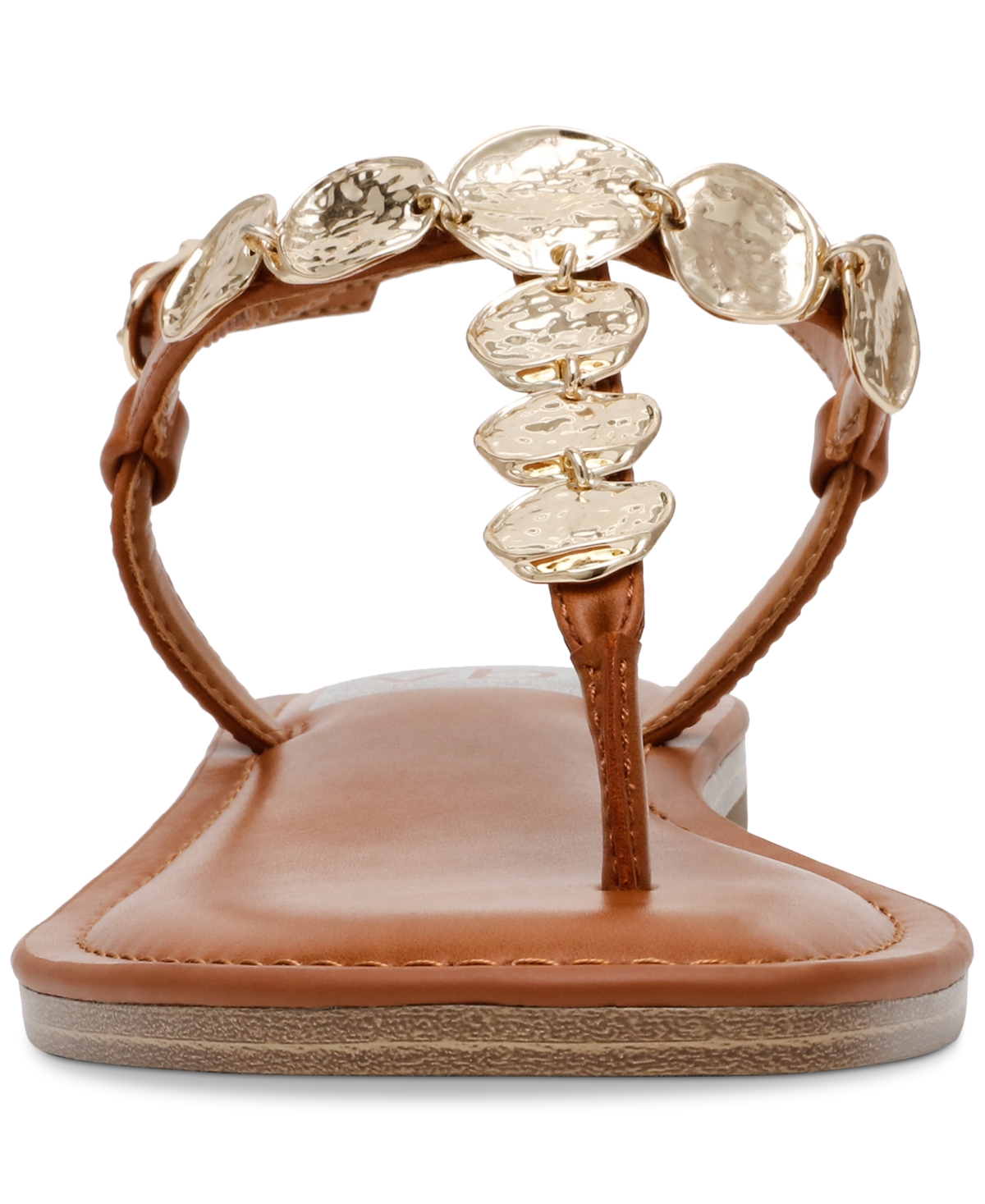 Dv Dolce Vita Women's Jaime Embellished Jewelry T-strap Flat Sandals In Tan