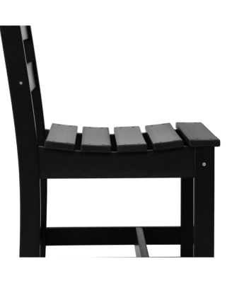 6-Piece Outdoor HDPE Rectangular Patio Dining Table Set with Bench