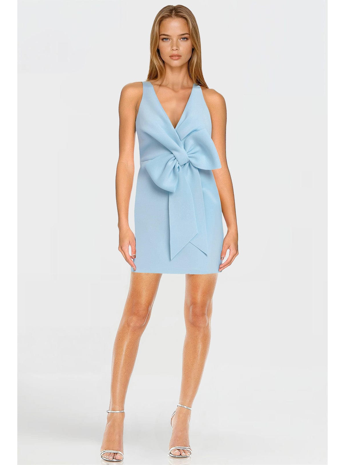 Women's The Amelia Ivory Bow Front Mini Dress - Blush