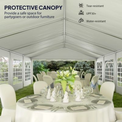 16.5' x 33' Party Tent Canopy with Removable Sidewalls,