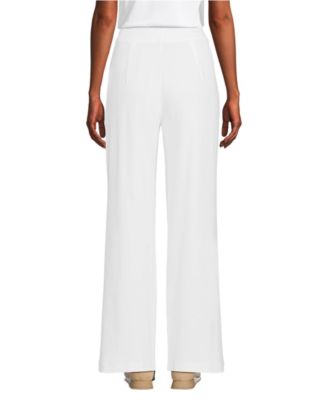 Women's Sport Knit High Rise Pleated Wide Leg Pants