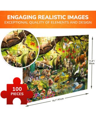 100 Pcs Jigsaw Puzzles for Kids 4-6