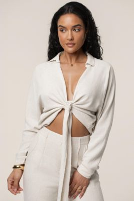 Women's Soho Front Tied Woven Top