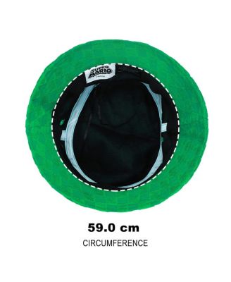 Men's Bros Luigi Logo Green Checkered Bucket Hat