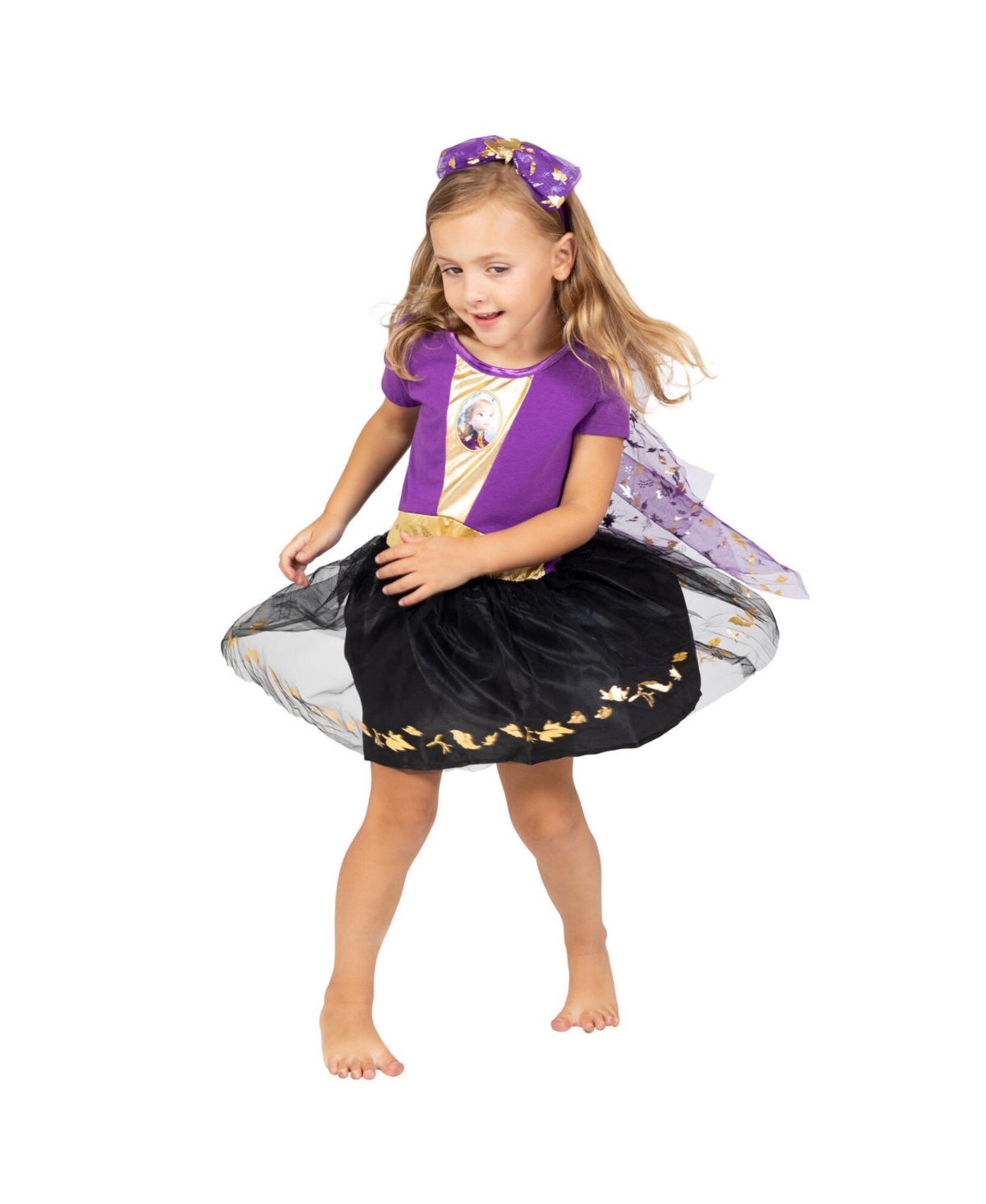 Disney Frozen Princess Anna Elsa Girls Gown and Headband Toddler to Big Kid