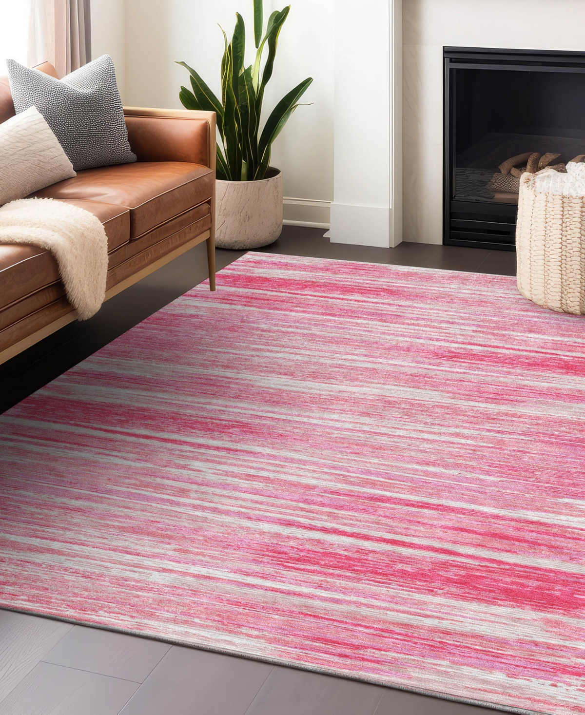 Addison Chantille Acn896 9'x12' Area Rug In Pink