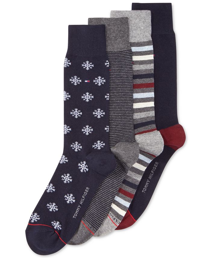 Tommy Hilfiger Snowflake Socks 4-Pack & Reviews - Socks - Men - Macy's