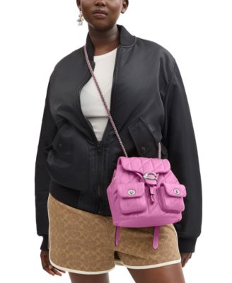 Quilted Tabby Small Leather Backpack 