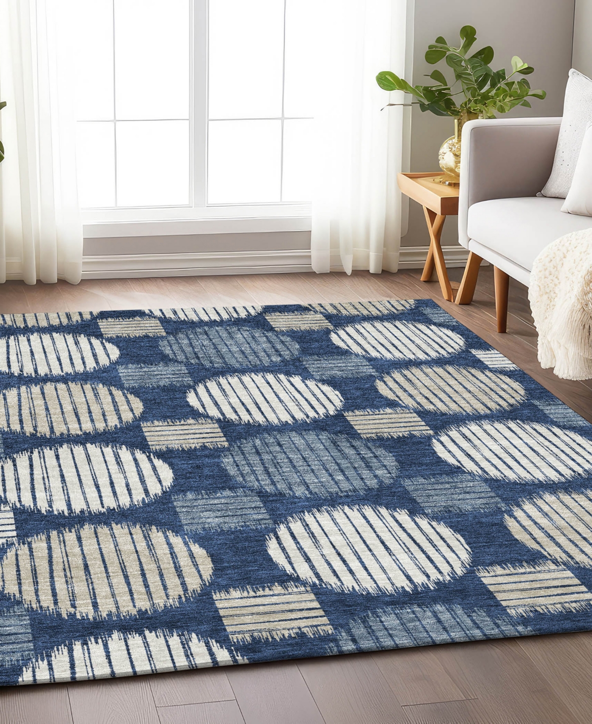 Addison Chantille Acn900 3'x5' Area Rug In Navy