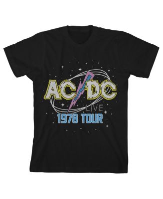 AC/DC Boys ACDC 1978 World Tour Pop Art Logo Crew Neck Short Sleeve ...