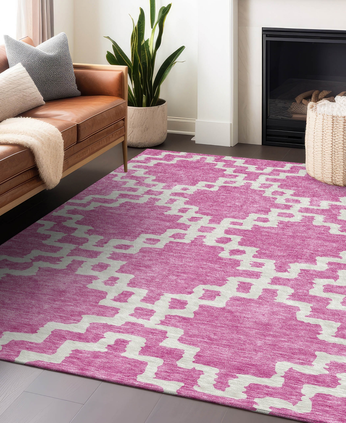 Addison Chantille Acn902 3'x5' Area Rug In Rose