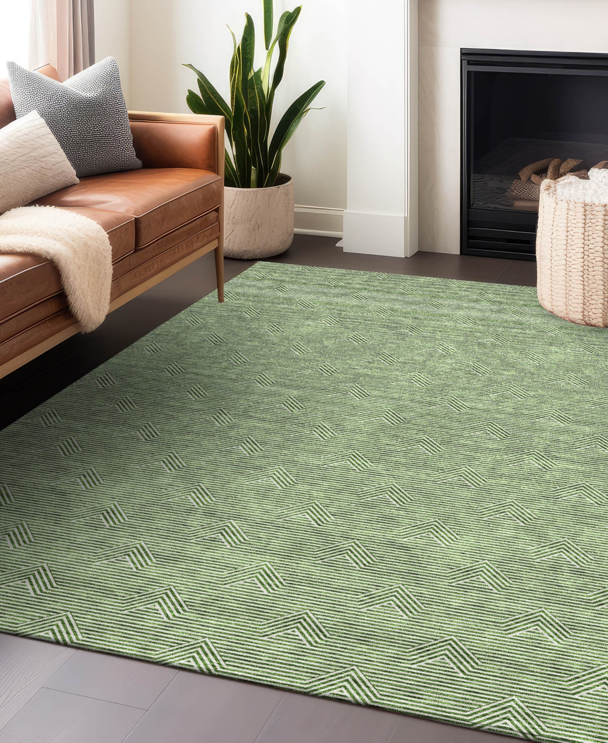 Addison Chantille Acn910 8'x10' Area Rug In Green