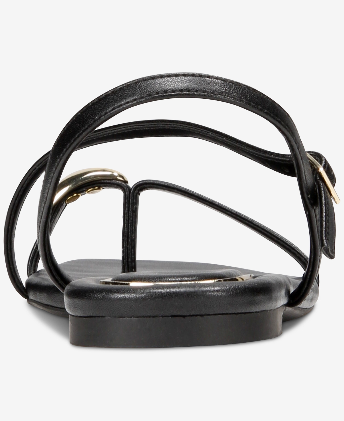 Shop Inc International Concepts Women's Zinaa Flat Sandals, Exclusively At Macy's In Black Smooth
