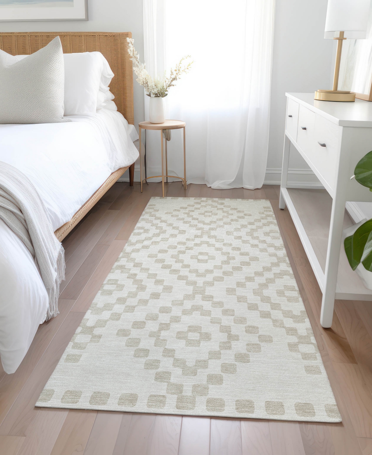 Addison Chantille Acn891 2'3"x7'6" Runner Area Rug In Ivory