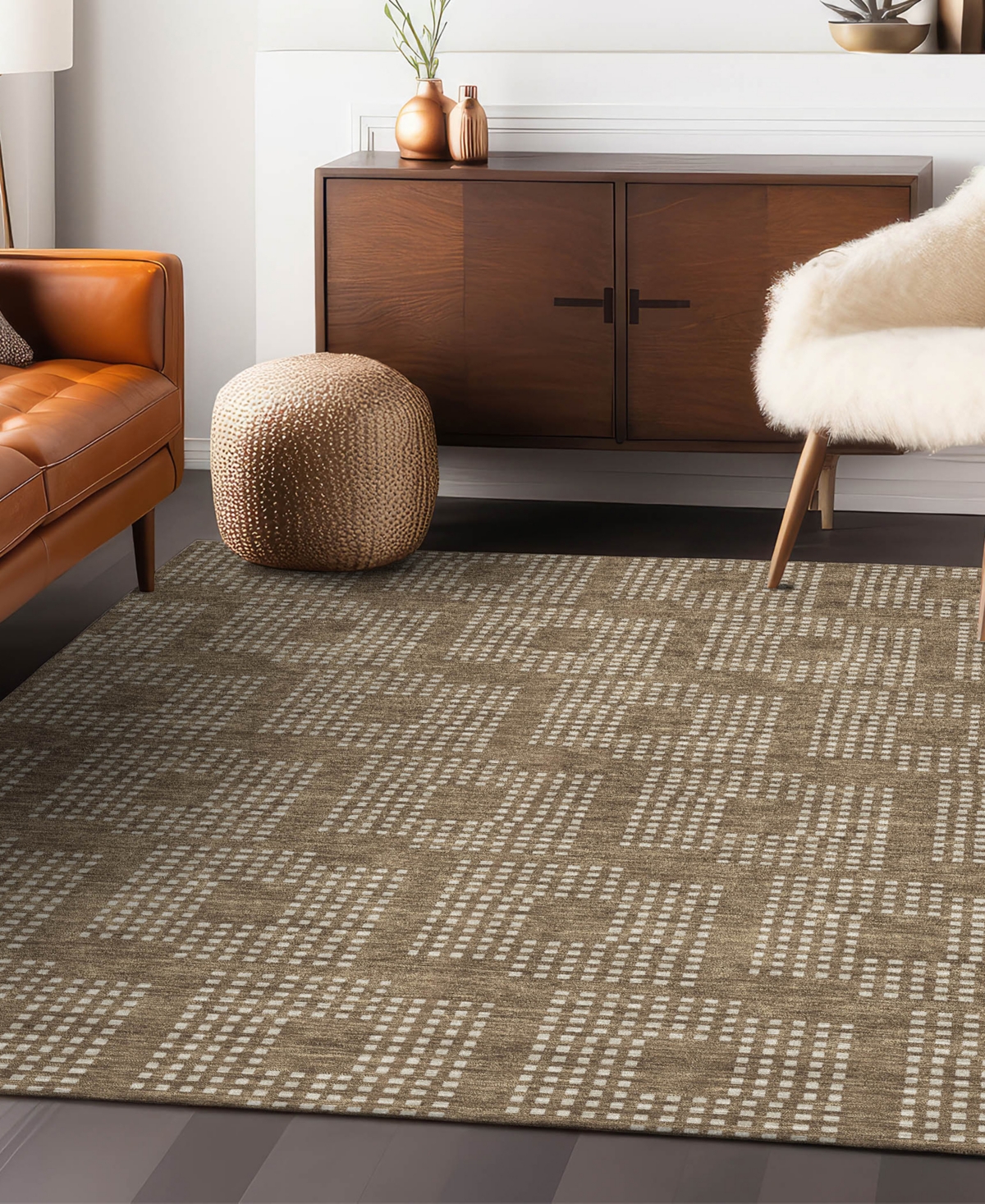 Addison Chantille Acn890 9'x12' Area Rug In Brown