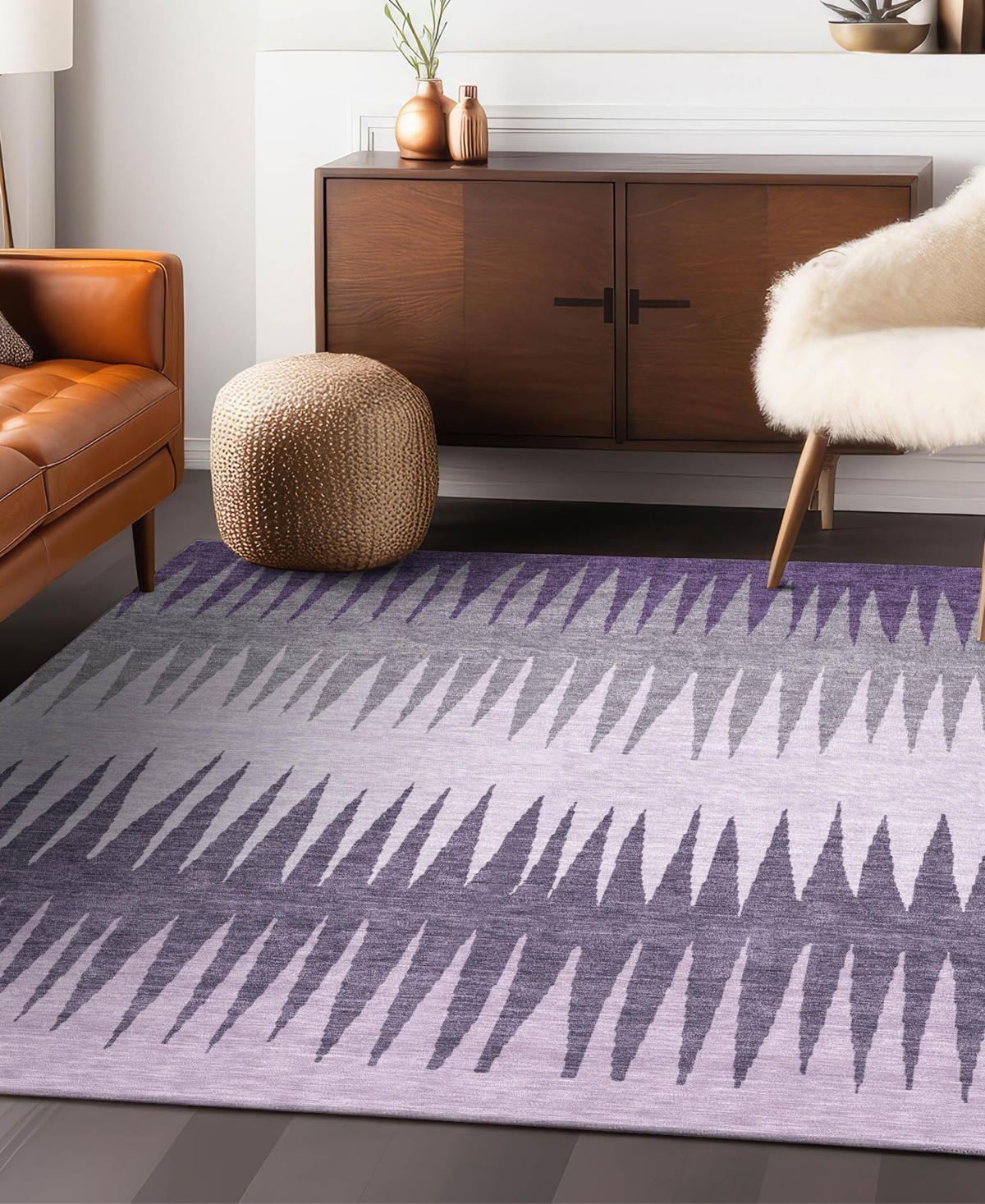 Addison Chantille Acn886 8'x10' Area Rug In Purple