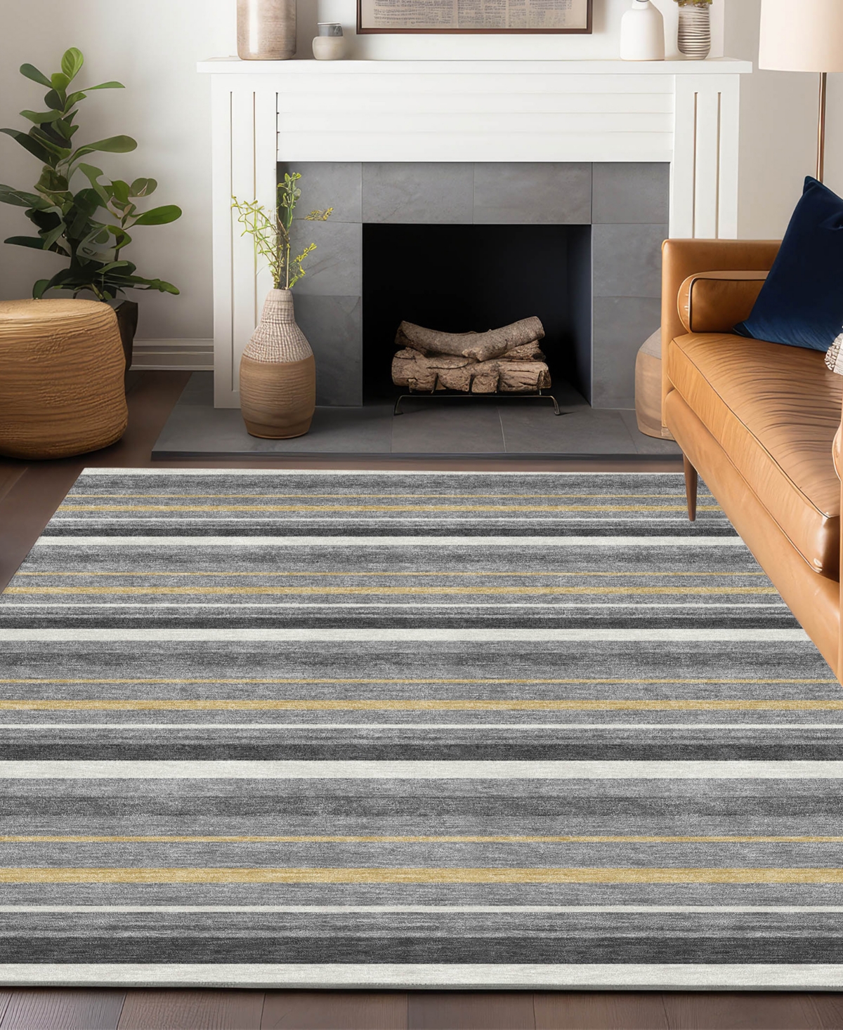 Addison Chantille Acn879 8'x10' Area Rug In Gray