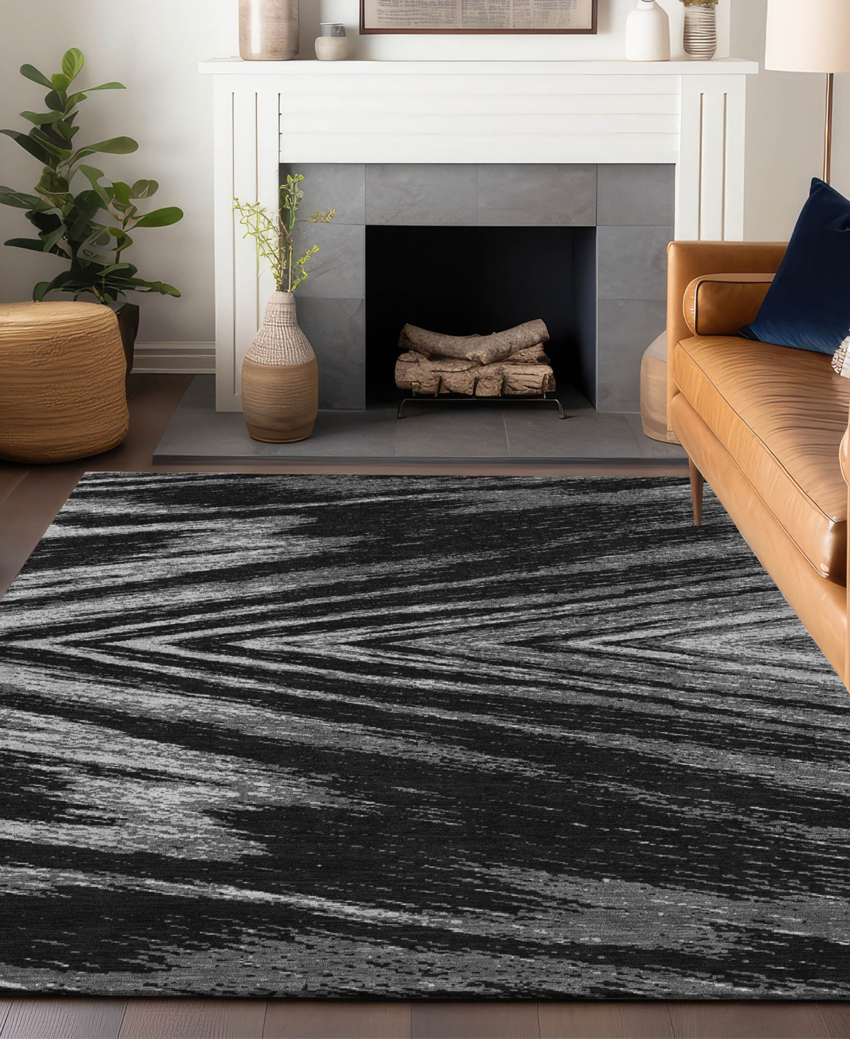 Addison Chantille Acn876 9'x12' Area Rug In Black