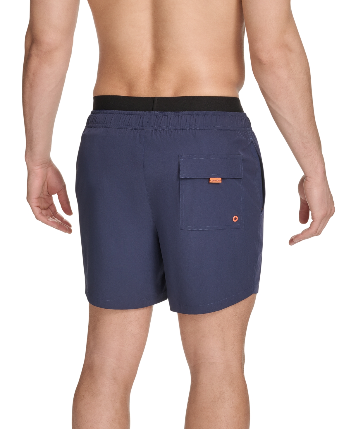 Calvin Klein Men's Logo Elastic Waist Modern Euro 5" Volley Swim Trunks
