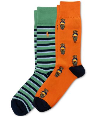 Polo Ralph Lauren Men's 2-Pk. Surf Club Mini Bear Slack Socks - Macy's