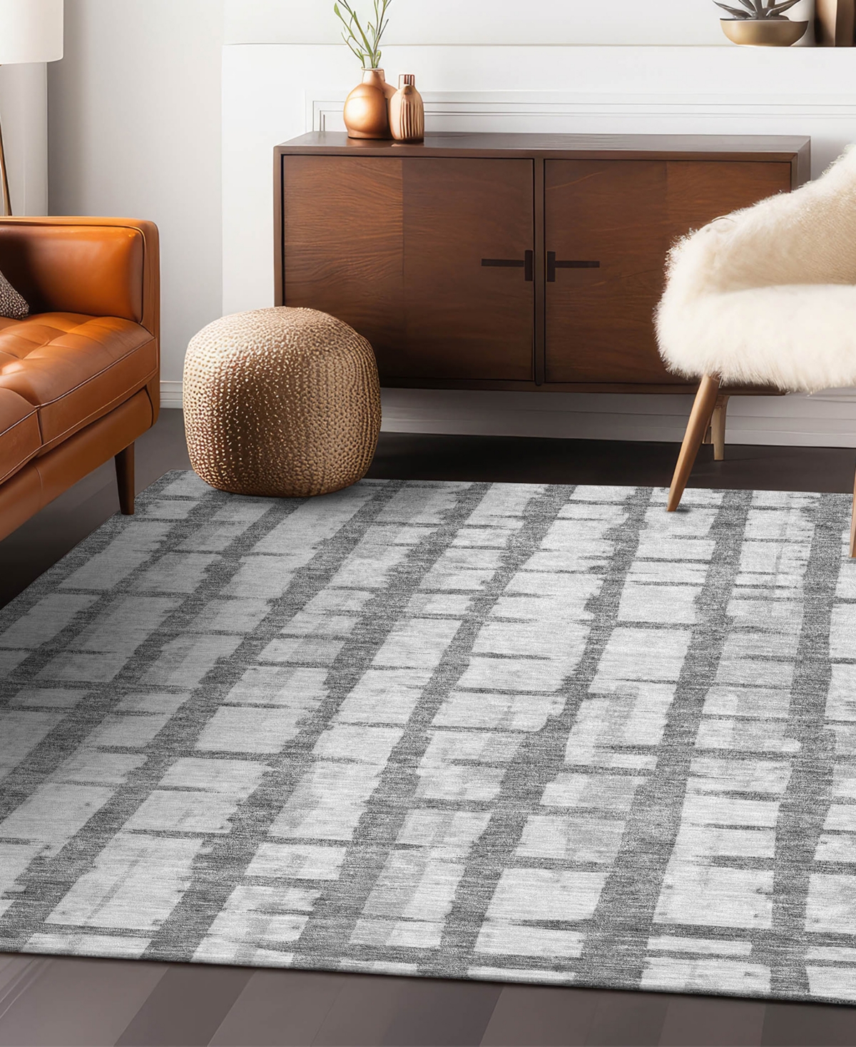 Addison Chantille Acn872 9'x12' Area Rug In Gray