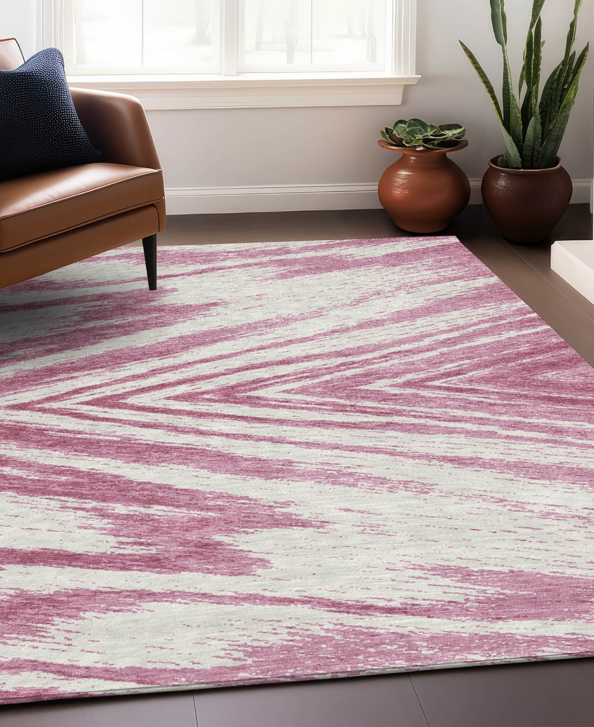 Addison Chantille Acn876 9'x12' Area Rug In Rose