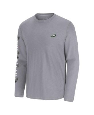 Men's Gray Philadelphia Eagles Oasis Endzone Lux Long Sleeve T-Shirt
