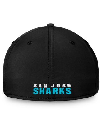 Men's Black San Jose Sharks Core Primary Logo Flex Hat