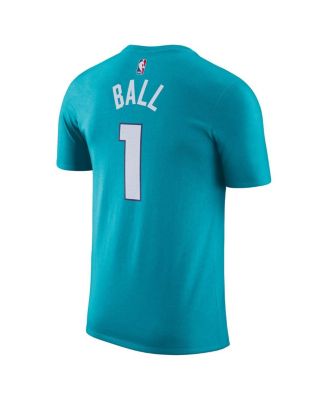 Men's LaMelo Ball Teal Charlotte Hornets Icon 2022/23 Name and Number T-shirt