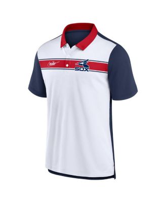 Men's White, Navy Chicago White Sox Rewind Stripe Polo Shirt