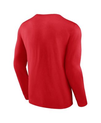 Men's Red Los Angeles Angels Strike the Goal Long Sleeve T-Shirt