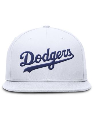 Men's White Los Angeles Dodgers True Performance Fitted Hat