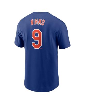 Men's Brandon Nimmo Royal New York Mets Fuse Name Number T-Shirt