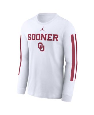 Men's White Oklahoma Sooners Local Spirit Slogan Long Sleeve T-Shirt