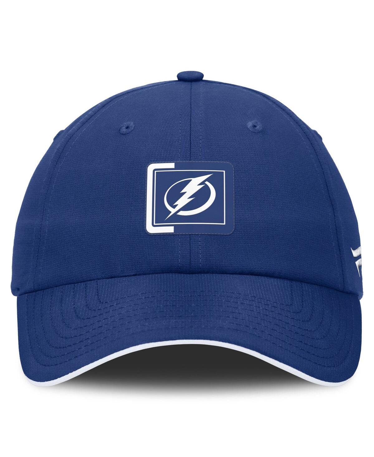 Fanatics Men's Blue/white Tampa Bay Lightning Authentic Pro Ripstop Adjustable Hat In Blue,white