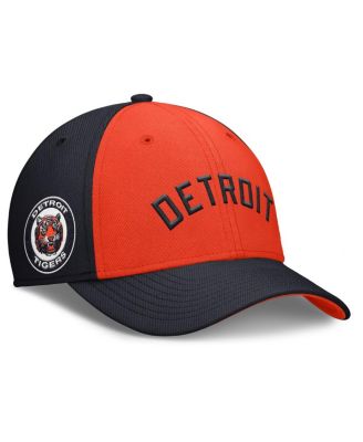 Nike - Men's Navy/Orange Detroit Tigers Rise Swoosh Performance Flex Hat