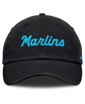 Women's Black Miami Marlins Club Adjustable Hat
