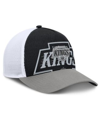 Men's Black/Silver Los Angeles Kings Authentic Pro A-Frame Rink Adjustable Hat
