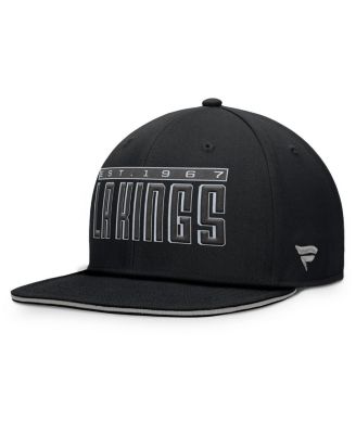 Fanatics - Men's Black Los Angeles Kings Gino Flatbrim Snapback Hat