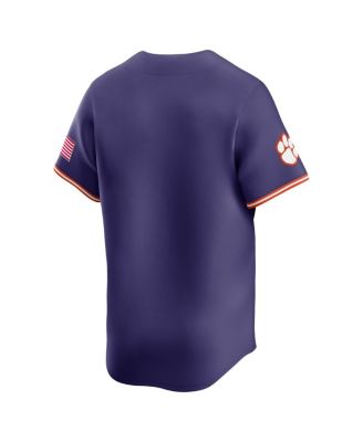 Men's Purple Clemson Tigers College Limited Baseball Jersey