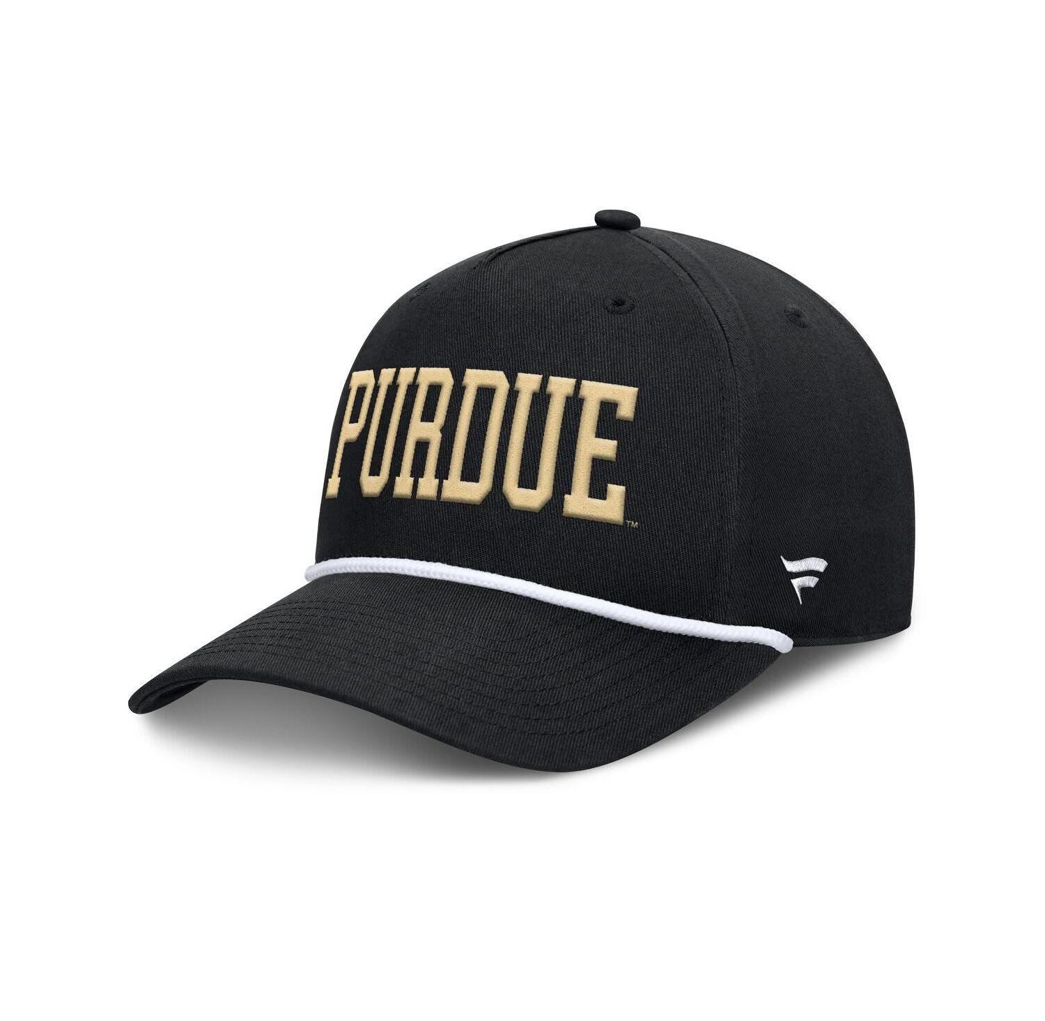 Men's Black Purdue Boilermakers Foul Ball Rope Adjustable Hat