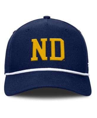 Men's Navy Notre Dame Fighting Irish Foul Ball Rope Adjustable Hat