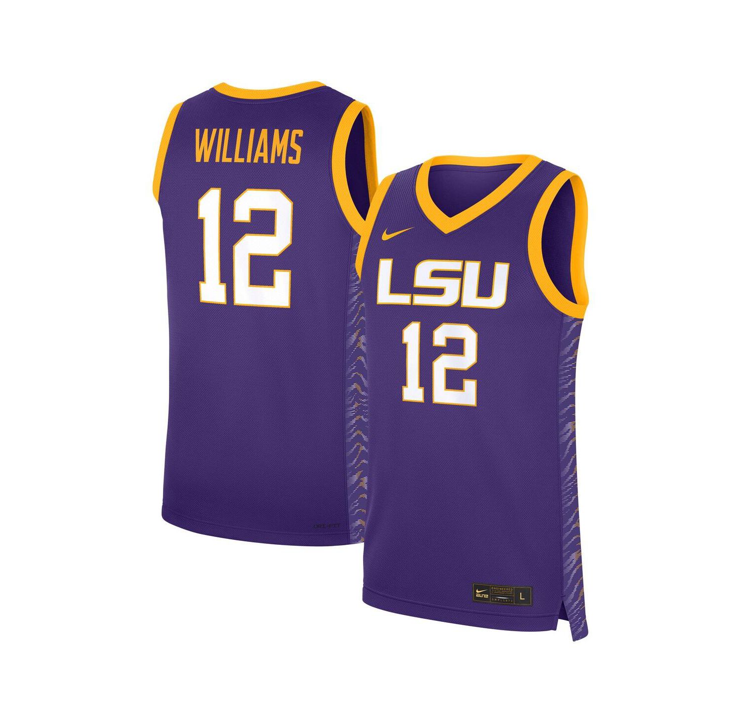 Men's and Women's Mikaylah Williams Purple LSU Tigers Replica Basketball Jersey