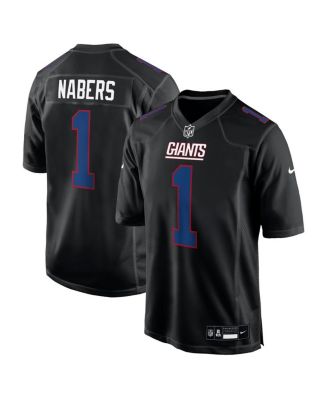Nike - Men's&nbsp;Malik Nabers Carbon Black New York Giants Fashion Jersey