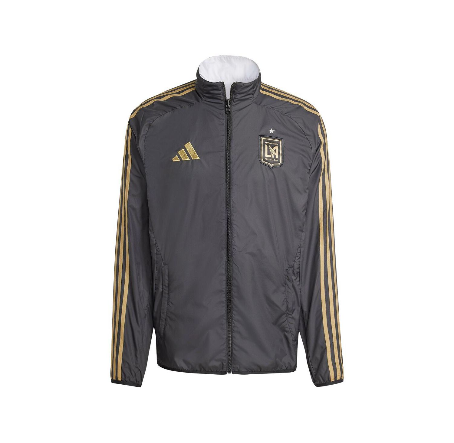 Men's Black/White LAFC 2025 Anthem Reversible Full-Zip Jacket