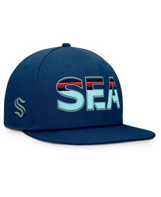 Men's Deep Sea Blue Seattle Kraken Authentic Pro Rink Snapback Hat